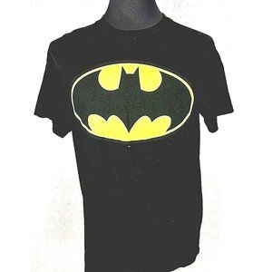 BATMAN DC COMICS Mens Black & Yellow T-Shirt GREAT GRAPHICS L Large